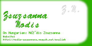 zsuzsanna modis business card